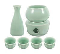 Alipis 1 Juego Cerámica para Servir Sake con Calentador y Botella Set Japonés para Bebidas para y Agua Diseño Práctico y para Reuniones y