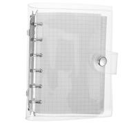 Alipis 1 juego de carpetas transparentes - Carpeta de 6 anillas recargable para hojas sueltas, ideal para agenda o diario - Recambios de papel cuadriculado y rayado para la escuela, la oficina y el