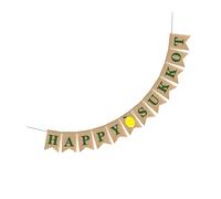 Alipis 1 Par Banderines Vintage de Lino para Sukkot Decoración Retro para Fiestas Guirnaldas Reutilizables para Celebraciones Casa
