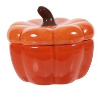 Alipis 1 Pc Candelero Decoraciones De Calabaza Tarro De Galletas De Halloween Tazón De Calabaza Jarabe De Café con Especias De Calabaza Café De Calabaza Linternas Naranja Cerámica Orange