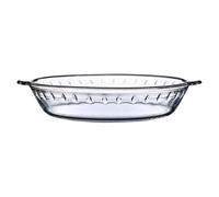 Alipis 1 Pc Fuente De Horno Redonda De Vidrio Cacerola De Cristal Ovalada Fuente De Horno De Vidrio Plato De Cristal De Pie Dish Galleta Vidrio Templado Fiesta De Cena Familiar