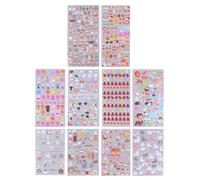 Alipis 10 Hojas de Pegatinas Autoadhesivas de Dibujos Animados en Pvc Adhesivo Permanente para Scrapbooking y Fiestas Decorativas Formas Múltiples y Estilo Zoológico Varios estilos