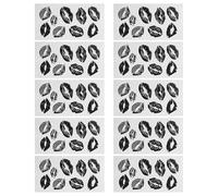 Alipis 10 Hojas Pegatinas de Tatuaje Labial Impermeables Fácil Aplicación Diseño Realista para Mujeres y Niñas para Festivales Halloween y San Valentín