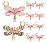 Alipis 10 piezas Dijes Libélula de Aleación de Zinc Livianos con Purpurina Colgantes de Alas de Libélula para Joyería DIY Accesorios Únicos y Cómodos para Uso Diario