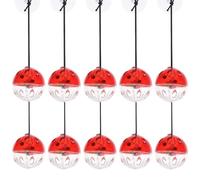 Alipis 10 Piezas Juguete Cascabel para Gatos, Pelota de Burla Interior | Diseño Cuerda Elástica, Ligero y Fácil de Instalar, se Adhiere al Vidrio y Otras Superficies