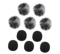 Alipis 10 piezas Protector para Micrófono de Solapa con Cubiertas Antiviento Peluche Accesorios Suaves para Reducción de Ruido Compatibles con Micrófonos de Voz y Grabación