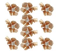 Alipis 10 Pinzas Cabello Forma de Flor de Aleación Dorada, Accesorio Seguro y Pequeño para Mujer, Adecuado para Viajes y Reuniones Familiares