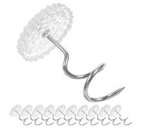 Alipis 100 Alfileres en Espiral Transparentes para Muebles, Clavos para Tapicería Fáciles de Instalar, Pequeños y Ligeros para Fundas y Faldas de Sofá en Casa