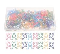 Alipis 100 piezas Clips de Papel Coloridos con Forma de Diente Abrazaderas Metálicas para Oficina y Escuela Organizadores Decorativos para Fiestas y Planificadores
