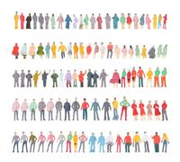 Alipis 100 Piezas de Figuras Miniatura Coloridas para Decoración de Mesa, Modelo de Hombrecito 1/75 1/100 1/150 1/200, Plástico Duradero y Base Antideslizante para Artesanía y Hobby