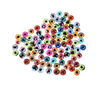 Alipis 100 Piezas Ojos de Vidrio para Manualidades DIY Muñecas Joyería Accesorios Bricolaje Amigurumis Bricolaje