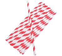 Alipis 100 Piezas Palitos de Papel Rayas Rojas de 30cm para Algodón de Azúcar, Desechables y Optimizados para Uso en Máquinas en Ferias y Puestos de Concesión
