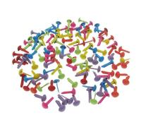 Alipis 100 Piezas Unidades Sujetadores Mini Brads Metálicos Colores Pastel Redondos para Scrapbooking Manualidades y Decoración DIY