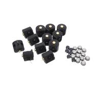 Alipis 12 Juegos Unidades Tapas Metálicas para Interruptores de Linterna Mini Cubiertas Impermeables para Botón Pulsador Protección Resistente para Uso Exterior Color Plata