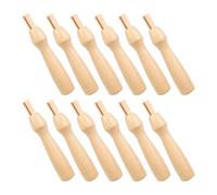 Alipis 12 Mangos de Madera Acabado Liso y Agarre Cómodo para Herramientas de Fieltrado Aguja para Proyectos Intrincados de Fieltro y Manualidades