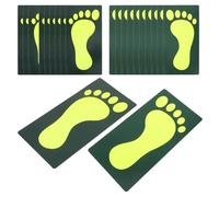 Alipis 12 Pegatinas Para Pies Que Brillan En La Oscuridad Con Huellas De Pies Para El Suelo Para Eventos De Pvc Verde Oscuro