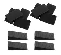 Alipis 12 Piezas 12 Almohadillas Niveladoras para Muebles Grandes Negras, Cuñas Apilables de Plástico para Patas de Mesa, Sillas, Sofás y Armarios, Niveladores para Suelos Irregulares y