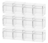 Alipis 12 Piezas Cajas De Dulces Transparentes Cuadradas Caja De Almacenamiento Para Dulces Organizador Para Fiesta Transparentes