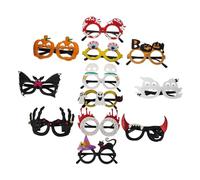 Alipis 12 Piezas Gafas de Fiesta de Halloween con Purpurina de Plástico Diseño de Calabaza Fantasma y Accesorios de Disfraz para Adultos Decoración Espeluznante para Fotos