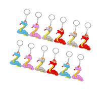 Alipis 12 Piezas Llavero de Serpiente Colgante de Dibujos Animados para Mujer Amuleto de Buena Suerte para Mochila y Bolsa Decoración Práctica para Año Chino