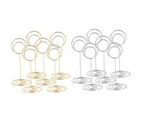 Alipis 12 Piezas Soportes de Tarjetas Mesa Metal Redondeado Clips para Fotos Números Boda Fiesta Oficina