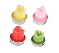 Alipis 12piezas Vela Forma De Rosa De Cera Parafina Velas Decorativas Para Fiestas De San Valentín Para Propuestas Románticas