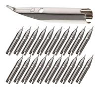 Alipis 15 Puntas de Pluma Estilográfica de Punta Fina de Metal, Reemplazables y Fáciles de Instalar, Ideales para Caligrafía y Uso Escolar, Paquete de 15 Piezas