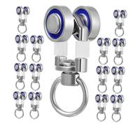 Alipis 15piezas Ruedas De Rodamiento De Metal para Cortinas Rodillos Deslizantes Suaves para Riel De Cortina Accesorios Duraderos para Ventanas Rodillos De Pista Resistentes y Smooth Slid