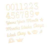 Alipis 1juego Carteles De De Madera Para Bebés Accesorios Fotográficos Para Capturar Momentos Especiales Tarjetas De Anuncio De Crecimiento Infantil
