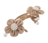 Alipis 2 Alzapaños para Cortinas Transparentes Diseño Creativo de Flores de Tela Estilo Boho, Fáciles de Usar y Decorativos para Ventanas en Hogar y Oficina
