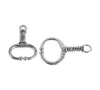 Alipis 2 Anillos Nasales y Tamaño 16x9.7x2cm de Acero Inoxidable Diseño Cómodo y Resistente para Ganado Ideales para Manejo Diario y Transporte de Terneros Manejo Diario Transporte