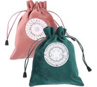Alipis 2 Bolsas de Terciopelo Cordón para Cartas de Tarot y Oráculo, Color Marrón y Verde Oscuro, Contenedor Decorativo Portátil para Guardar Cartas de Tarot, Accesorio para Juegos