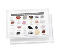 Alipis 2 Cajas Adornos de Irregular Naturales Caja de Especímenes de Cristal y Ágata para Decoración y Educación Geológica