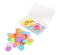 Alipis 2 Cajas Cajas Fichas Plásticas Educativas Redondas con Caja Discos de Aprendizaje Coloridos para Contar Fichas Matemáticas para Manipulative para Actividades Escolares Suma y