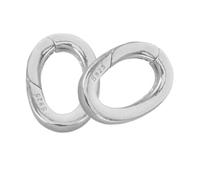 Alipis 2 Cierres de Resorte Ovalados de Plata para Joyería Diy, Conector Versátil y Flexible para Collares y Pulseras en Eventos Obsequios