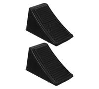 Alipis 2 Cuñas para Ruedas De Alta Resistencia Estabilizadores para Ruedas De Autocaravanas Cuñas De Goma Bloques para Neumáticos De Coche para Coche Topes De Goma Negros