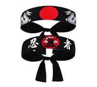 Alipis 2 Diademas Japonesas De Chef De Sushi Hachimaki Para Karate Bandana De Chef De Sushi Corbata En Disfraz Aro De Pelo De Dragón Para Karate Halloween Sushi Estilo B