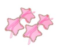 Alipis 2 Gafas de Sol sin Montura Forma de Estrella Color Rosa para Fiestas y Celebraciones, Ligeras Plástico, Diseño Novedoso para Eventos al Aire Libre