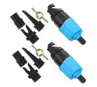 Alipis 2 Juegos Adaptador Válvula Bomba Sup Inflable Kit Convertidor Boquillas para Kayak y Tabla Paddle Rápido Sellado Portátil Azul