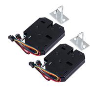 Alipis 2 Juegos Cerradura Electromagnética Cerradura Magnética Eléctrica Dc12v-2a de Hierro Negro, para Armarios Inteligentes, Máquinas Expendedoras y Taquillas de Almacenamiento