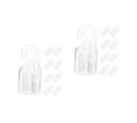 Alipis 2 Juegos Doble Gancho De Punta De Varita Perforar Equipo Condensador Gancho Ciego De Reemplazo Perchas Muro Piezas De Gancho De Cortina No Pompón De Plástico Transparent 10 Uds * 2