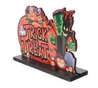 Alipis 2 Piezas Adornos Víspera de Todos neón Web Murciélago felpudos Fiesta Halloween decoración Halloween Bates Adorno de Escritorio Centro de Mesa para Halloween de Madera