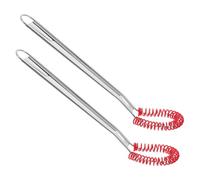 Alipis 2 piezas Batidor Manual de Huevos Inoxidable con Cabeza de Silicona de Herramienta de Cocina y Ligera para y Casa Viaje Compatible con Utensilios Antiadherentes