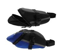 Alipis 2 Piezas Bolsa Sillín Bicicleta Azul y Negra Almacenamiento bajo Asiento Ciclismo Montaña Ligera Fácil Instalación Organizador Herramientas