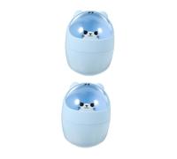 Alipis 2 Piezas Bote de Basura de Dibujos Animados Mini Basurero Decorativo para Oficina y Escritorio Papelera de Resistente para Hogar Azul