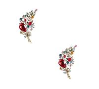 Alipis 2 Piezas Broche de ramo de cristal sirena decoración de libélula women Boda broches de bisuteria alfiler vintage pasador de ropa con estilo pin de joyería de ropa aleación Colorful