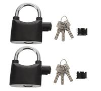 Alipis 2 piezas Candado de Alarma con Llave Antirrobo para Bicicleta y Moto Alta Durabilidad Sonido Fuerte Incluye Llaves y Pilas Botón Fácil de Usar y Transportar