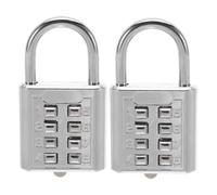 Alipis 2 Piezas Candado de Combinación sin Llave Teclas con Botón para Invidentes Candado Antirrobo para Mochilas Taquillas de Gimnasio y Armarios Zinc Resistente y Código