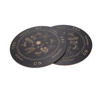 Alipis 2 Piezas cartas de tarot de madera tablero de mensajes de adivinación de madera tablero de adivinación decoración de tablero de péndulo accesorio de adivinación Negro