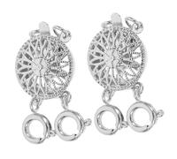 Alipis 2 piezas Cierres Deslizantes Metálicos para Joyería Broches Resistentes para Pulseras y Collares Accesorios DIY para Conectar y Alargar Joyas Diseño Duradero y Fácil de Usar